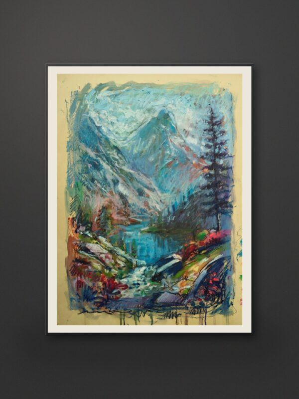 Landscape 14 – Mountain Lake with Alpine Peaks