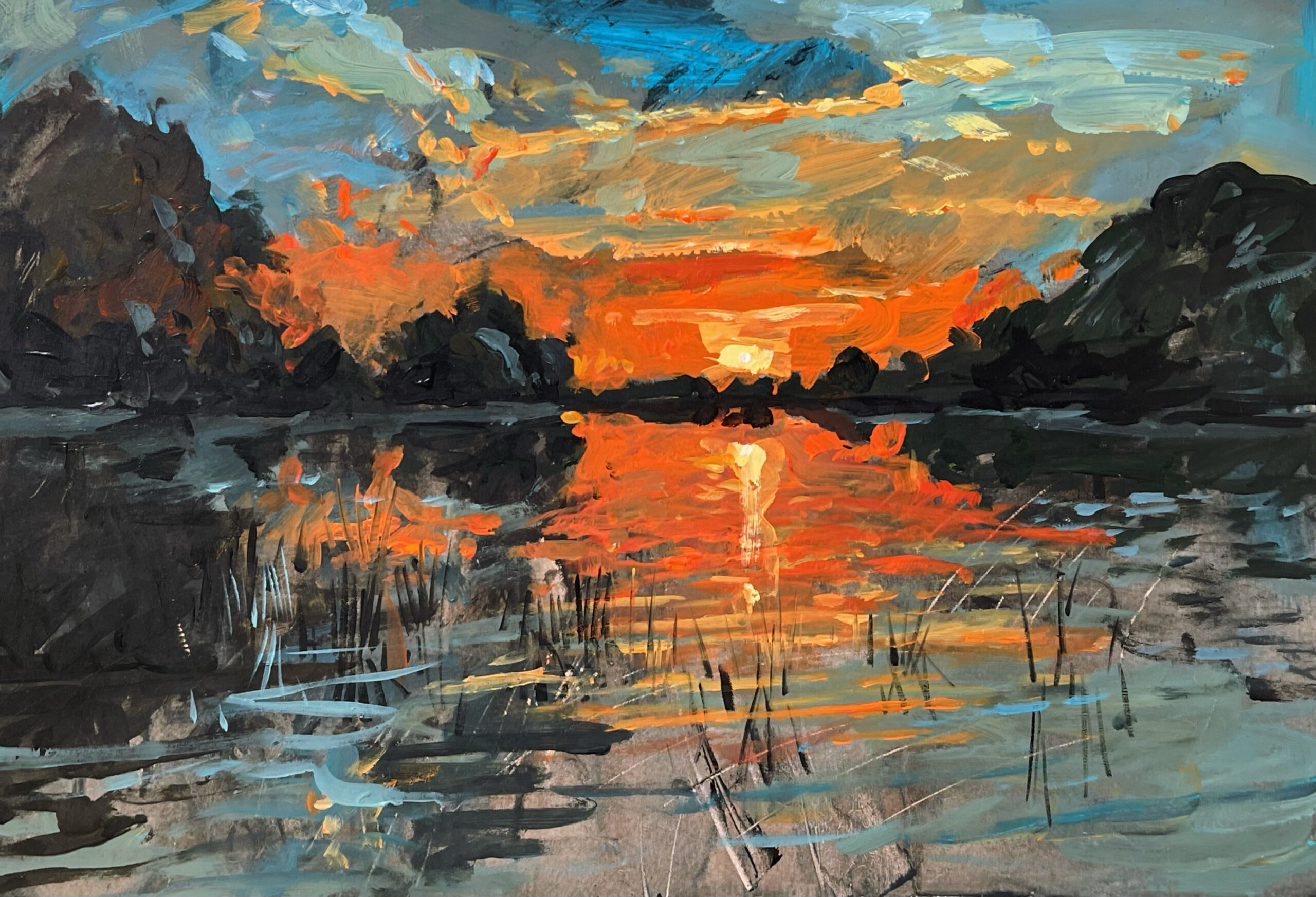 Landscape 23 – Sunset Reflected on River