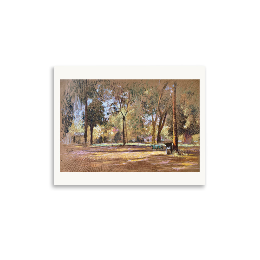 Landscape 1- Sunlit Park with Ladder - Image 2