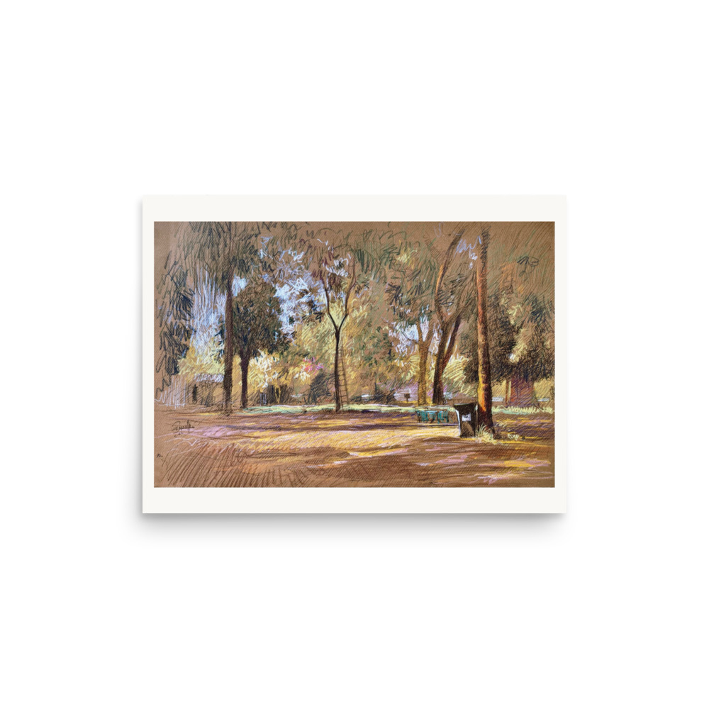 Landscape 1- Sunlit Park with Ladder - Image 3