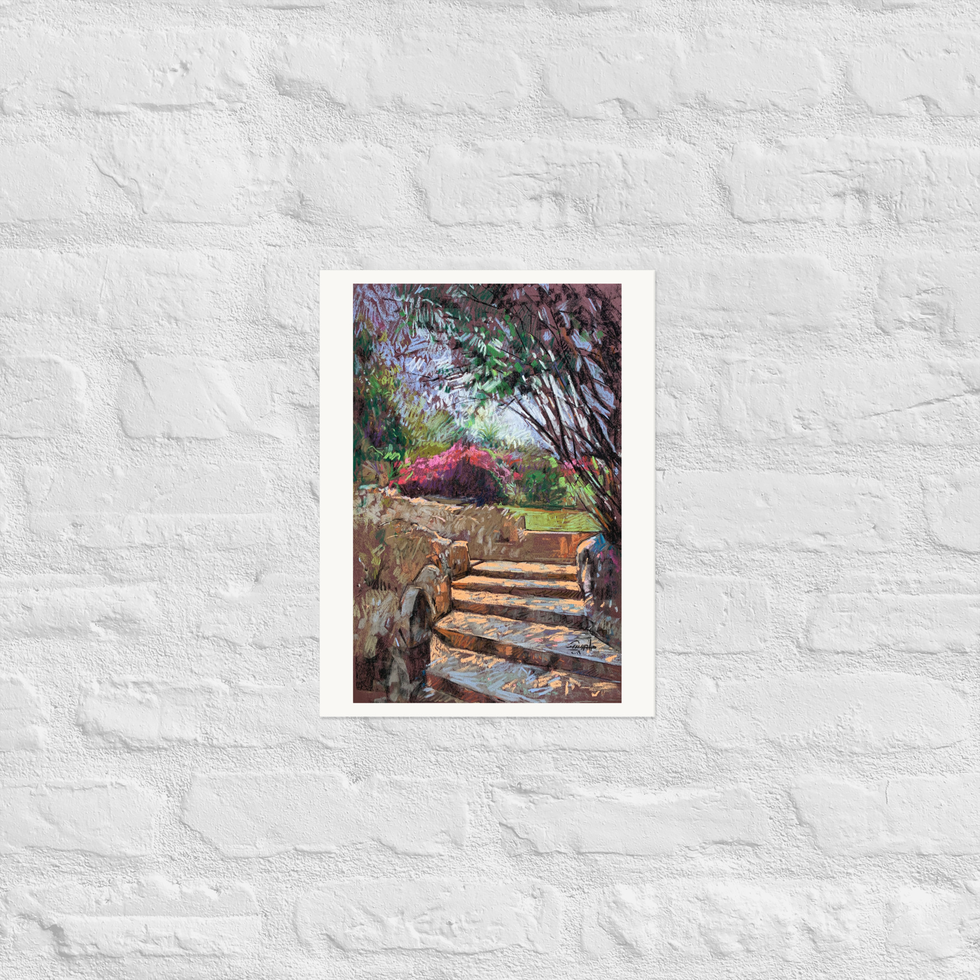 Landscape 11 – Curved Garden Steps with Flowering Shrubs - Image 3