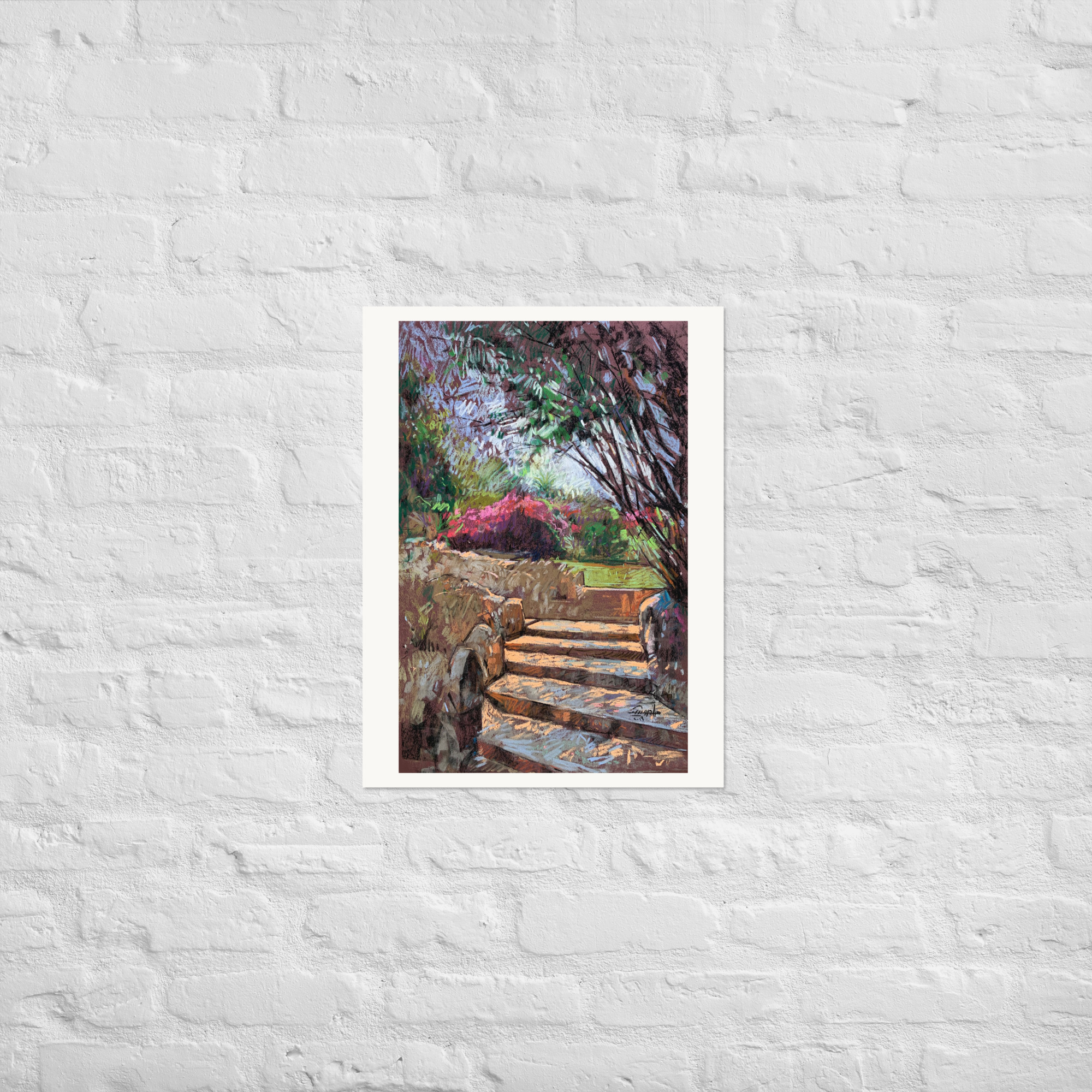 Landscape 11 – Curved Garden Steps with Flowering Shrubs - Image 5