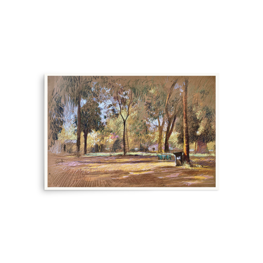 Landscape 1- Sunlit Park with Ladder - Image 6