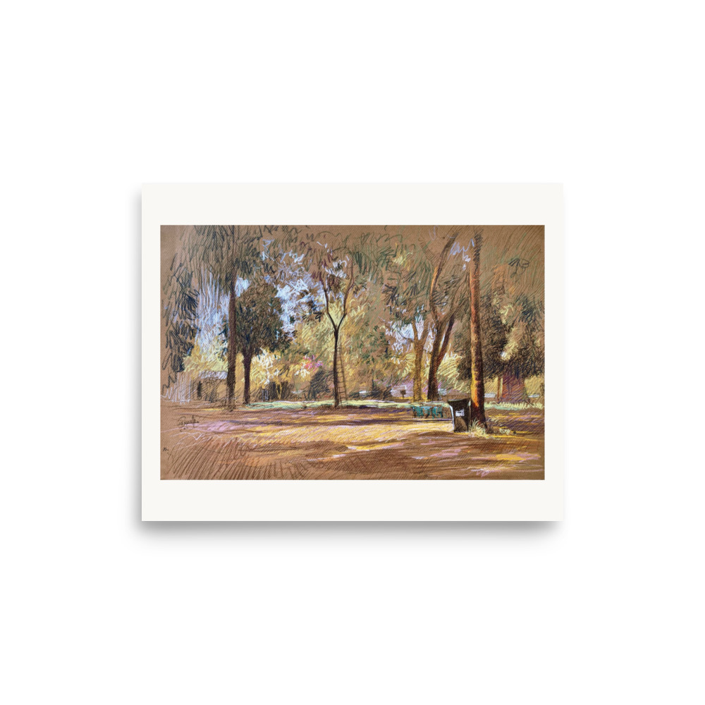 Landscape 1- Sunlit Park with Ladder - Image 9