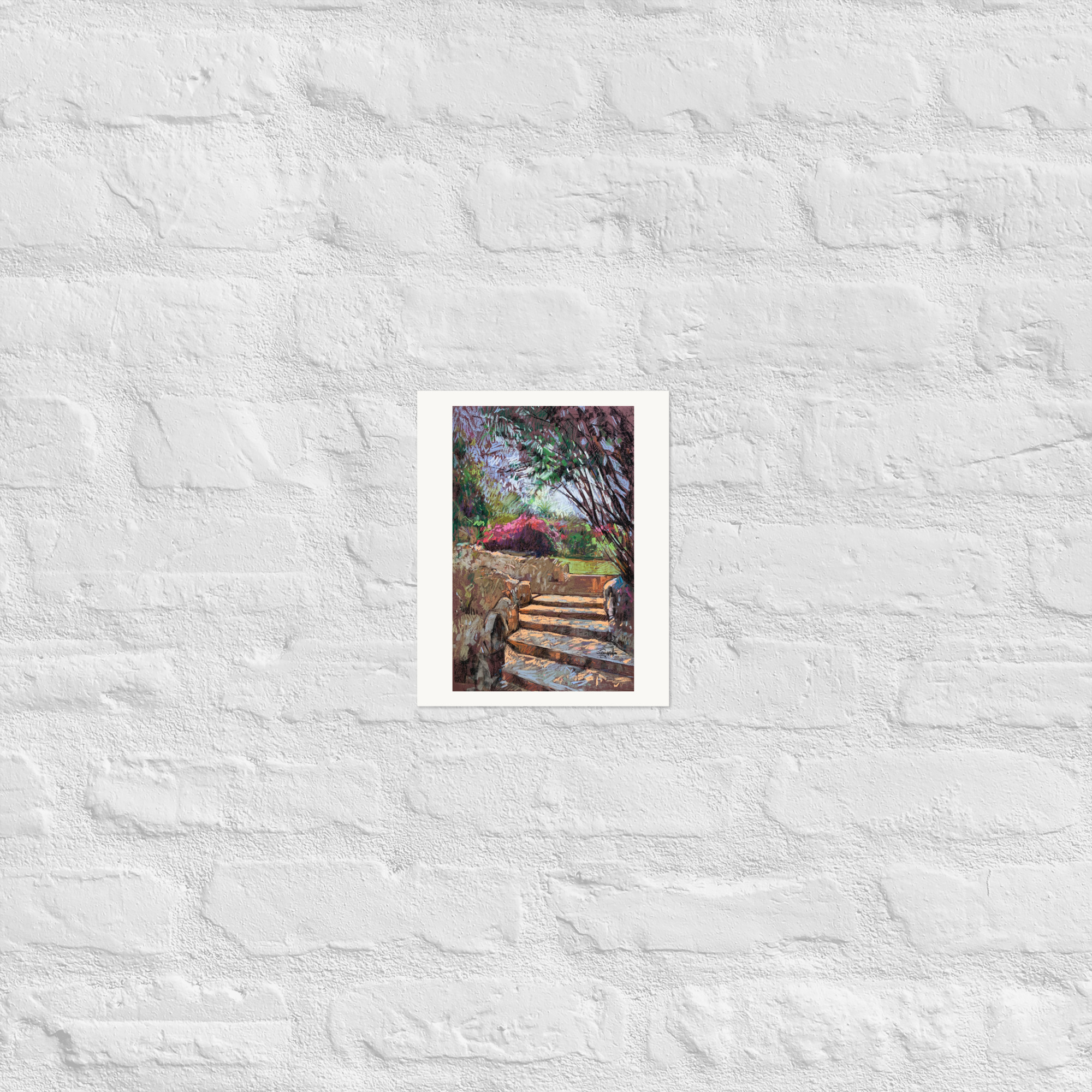 Landscape 11 – Curved Garden Steps with Flowering Shrubs - Image 9