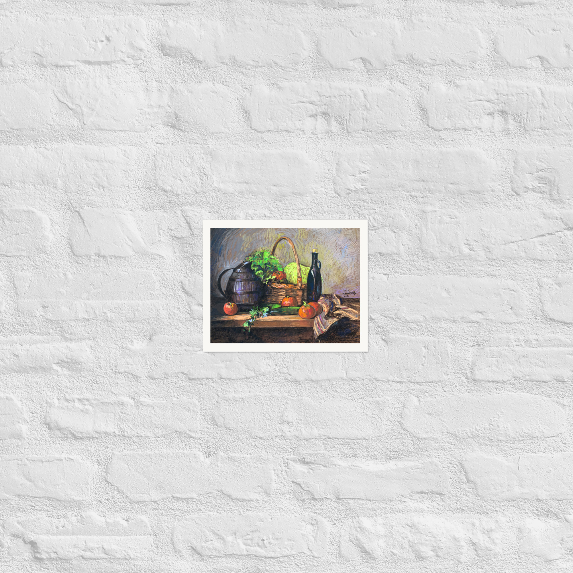 Still Life 4 – Basket of Vegetables with Bottle - Image 8